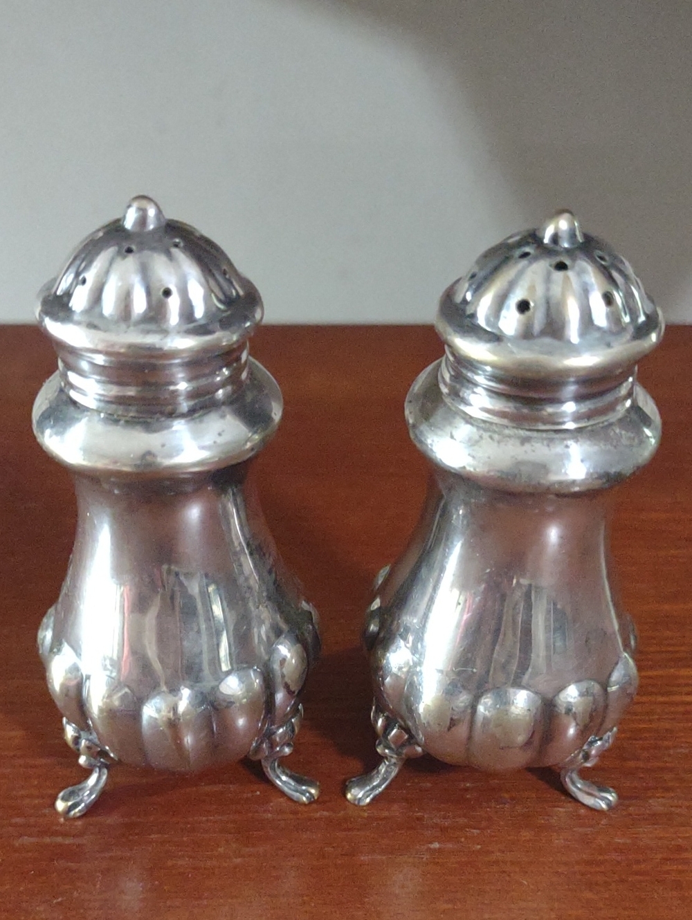 Classic Silver-Plate Alpacca Versigilbert Salt and Pepper Shakers - Pair